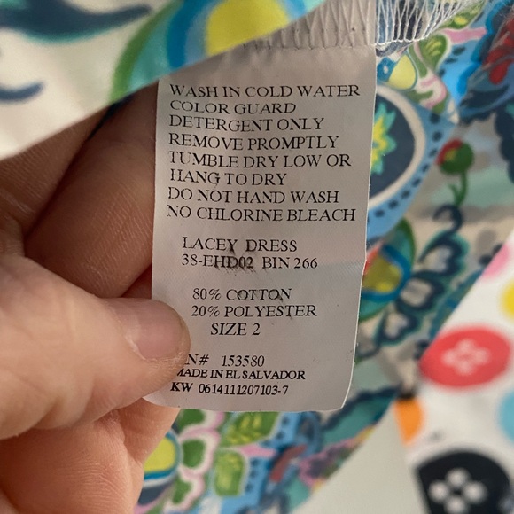 Super cute Eleanor Rose blue tulip patterned dress. - Picture 3 of 5